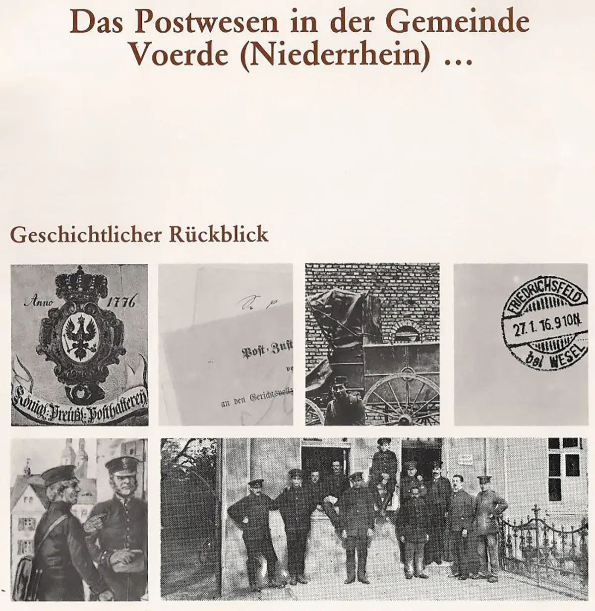 Cover - Das Postwesen in der Gemeinde Voerde (Niederrhein)